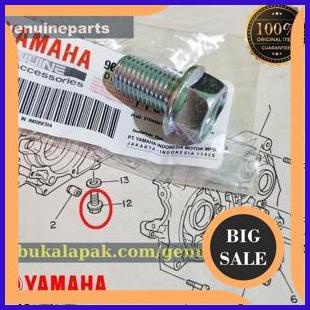 BAUT TAP BUANGAN OLI MESIN YAMAHA DT100. L2 SUPER. ORI ORIGINAL ASLI YAMAHA 1M4R23 perkakas