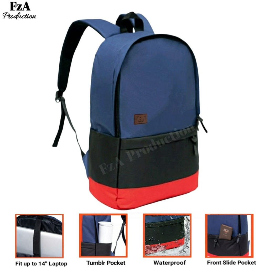 FzA Official - Tas Ransel Gendong Laptop Distro Sekolah Kuliah Pria Wanita Backpack Murah Original Tas Punggung Laptop - NRQT