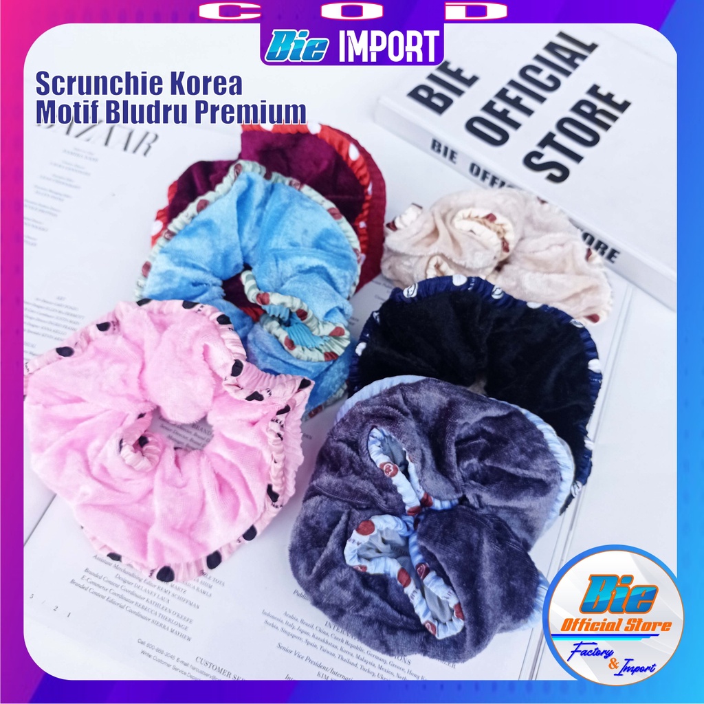 Scranchie Korea Unik Premium Impor / Ikat Rambut Cepol Hijab Best Seller