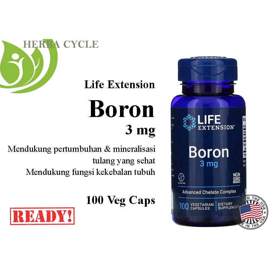 Life Extension Boron 3 MG 100 vegi caps ORI USA