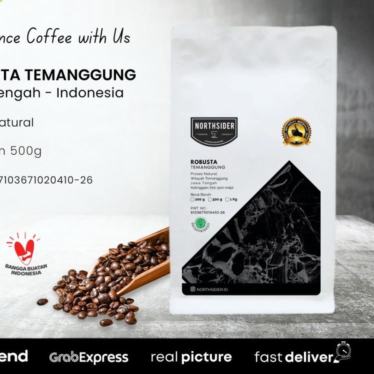 

☑ BIJI KOPI ROBUSTA TEMANGGUNG NATURAL - 500GR NORTHSIDER COFFEE ⅎ