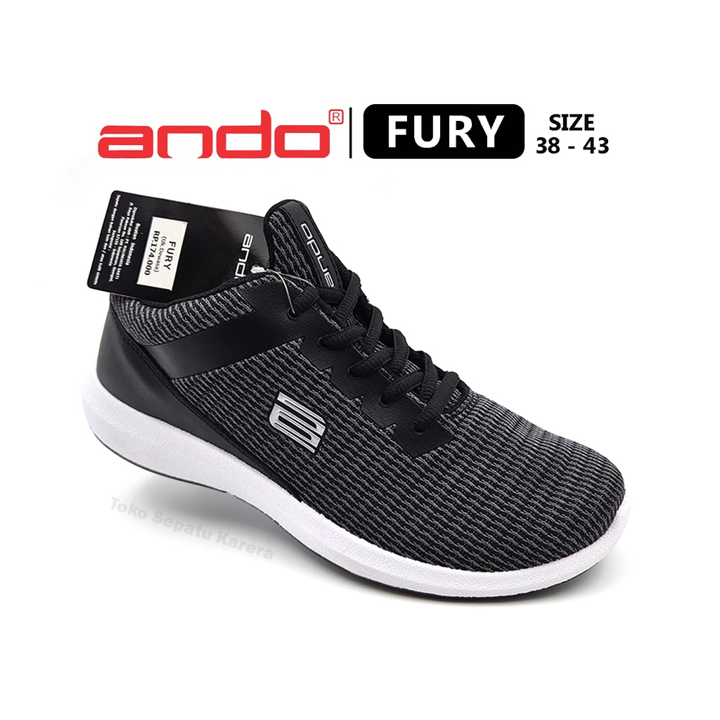 Sepatu Anak Remaja SMP SMA Laki Laki – Sepatu Pria Dewasa – ANDO – FURY – Size 38-43– Sneakers
