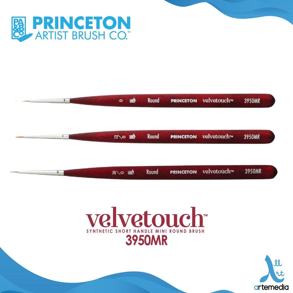 

Kuas Lukis Princeton Velvetouch 3950MR Mini Round Synthetic Watercolor Brush Short Handle