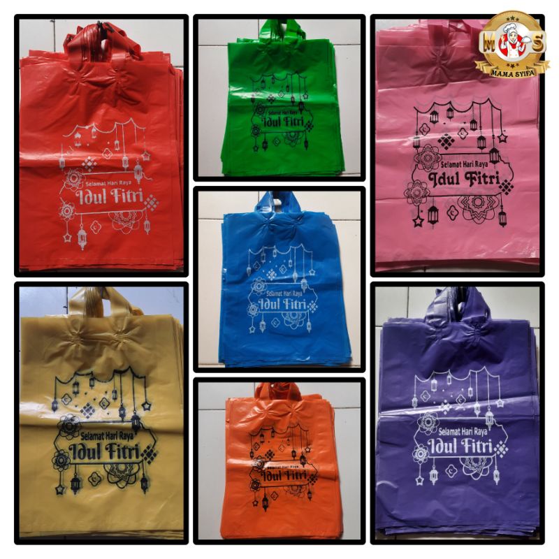 

TAS PLASTIK LEBARAN / PLASTIK HANTARAN LEBARAN IDUL FITRI 30X40 CM ISI 10 PCS | TAS PLASTIK THR