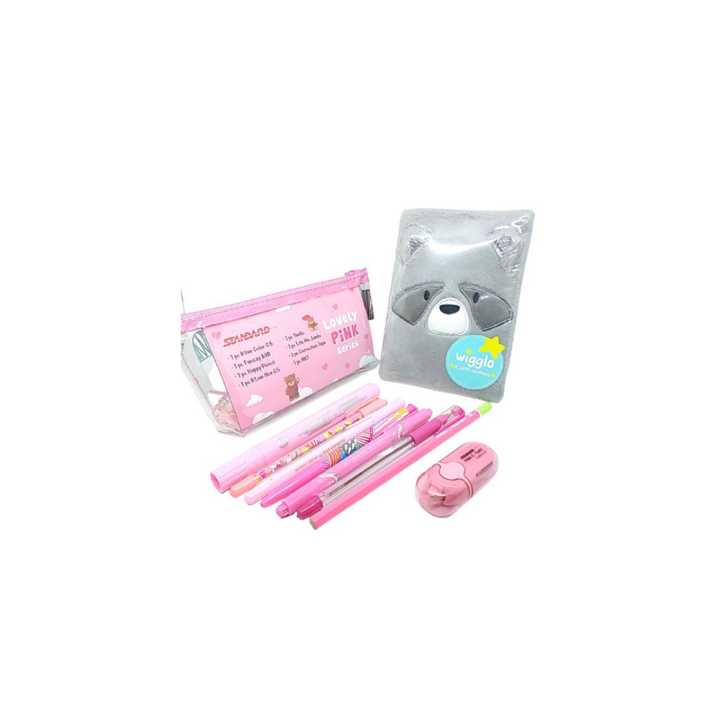 

Paket Journal Fluffy (Kotak Pensil, Pulpen, Stabilo, Penanda, Spidol Dualtip)