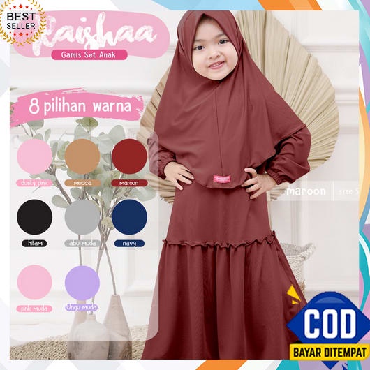 Baju Gamis Anak Perempuan 2023 Umur 7 8 Tahun Cewek 10 12 3 4 13 5 2Dress Lebaran Terbaru Gaun Korea