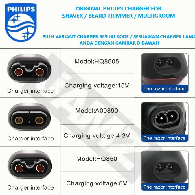 PHILIPS Charger Original HQ8505 A00390 HQ850 Adaptor Charger Ori