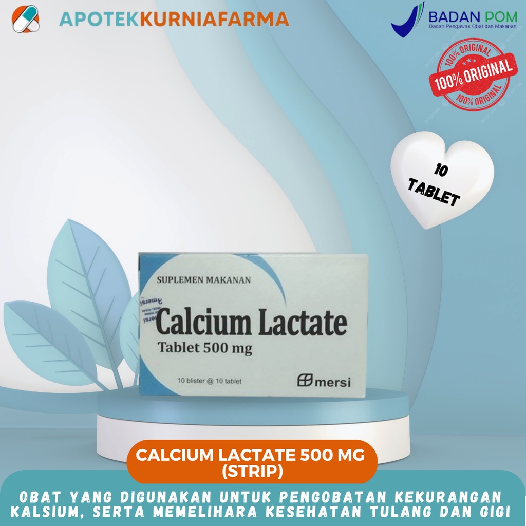 CALCIUM LACTATE 500 MG 10 TABLET