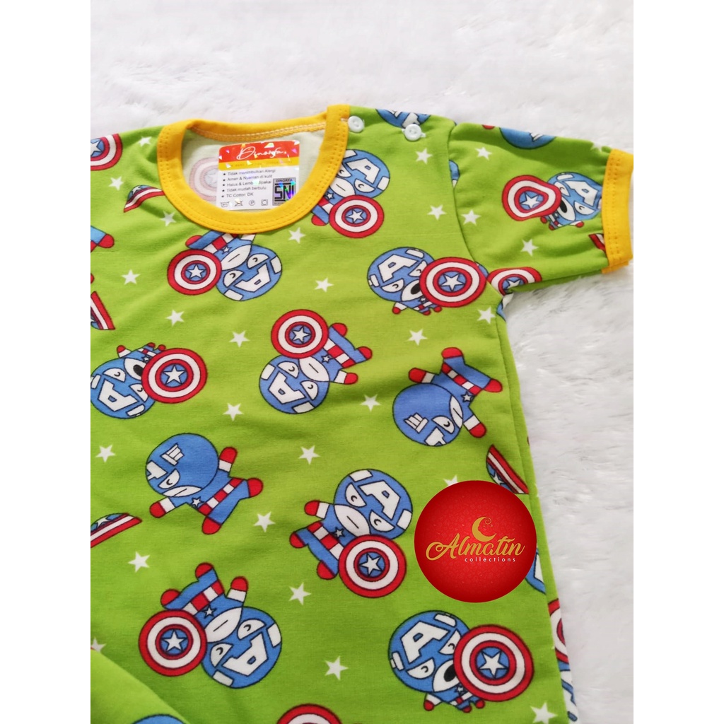 Baju Bayi Laki Laki/Setelan pendek anak laki laki/Baju kaos kancing pundak