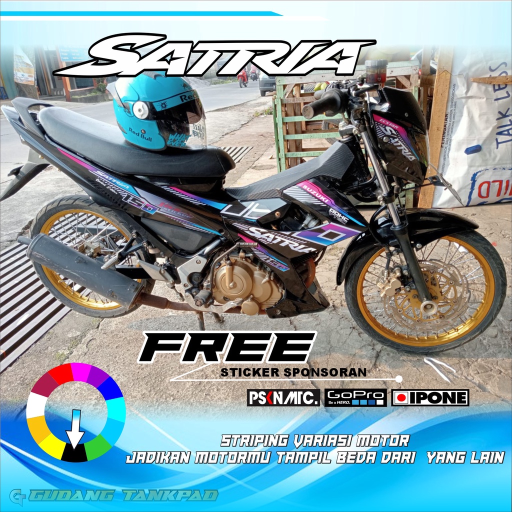 STRIPING VARIASI SATRIA FU FACELIFE . /STIKER SATRIA / FU 150 / SATRIA FU 150 / FU FACELIFE / STRIPI