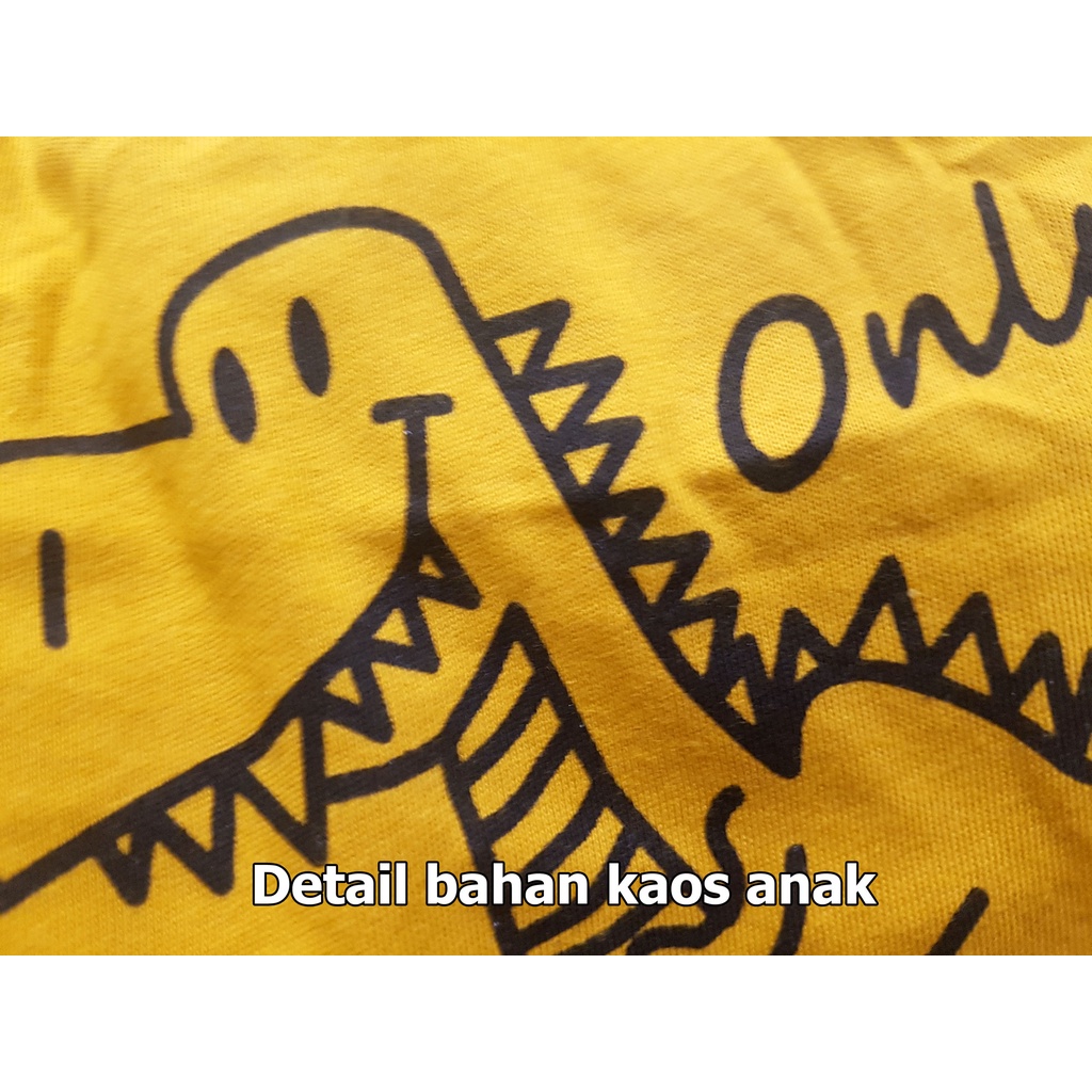 Kaos Anak Sablon (L) Bahan Katun, Kaos Harian Anak