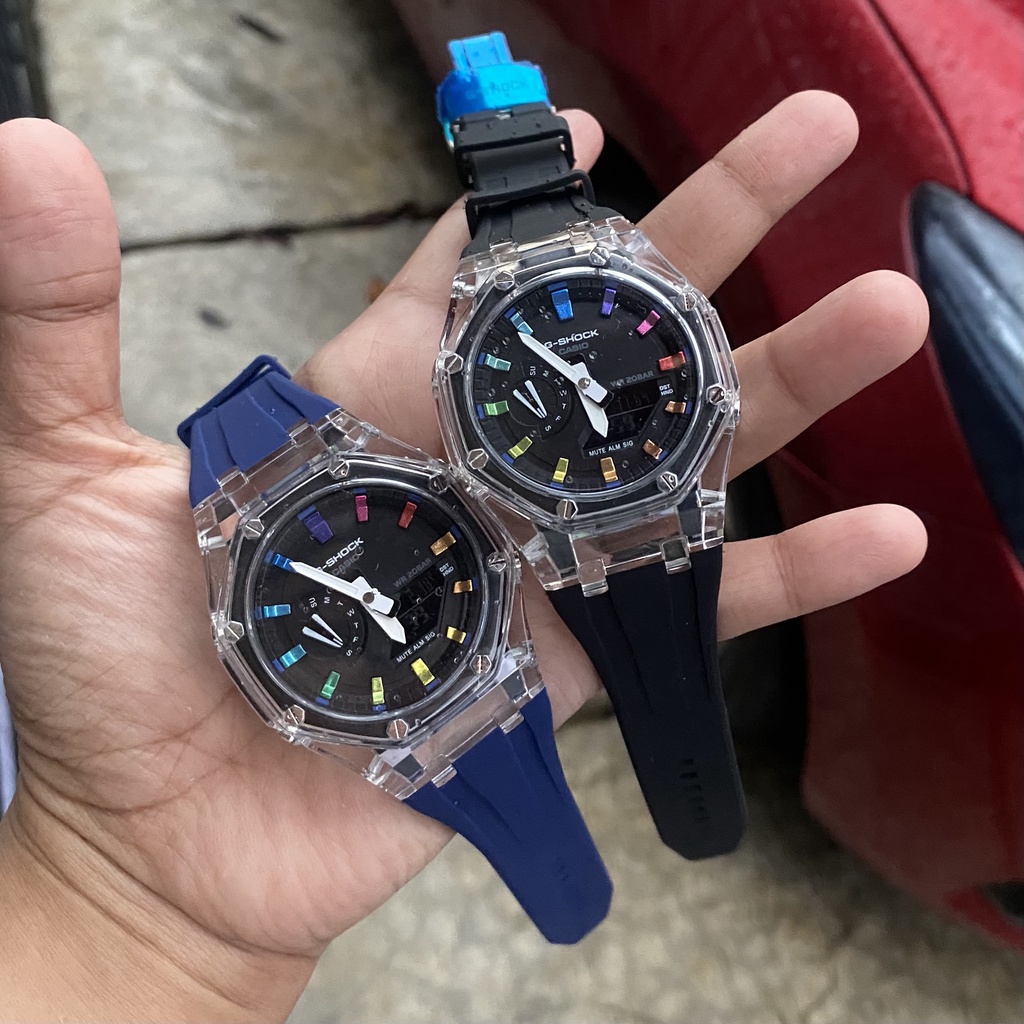 GMY Jam Tangan Pria G Shock GA 2100 GM2100 Rainbow AP Custom Modification Casio OAK