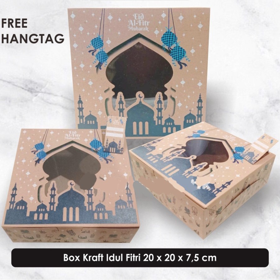 

Box lebaran idul fitri hampers set hangtag 20x20x7cm