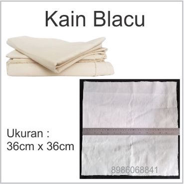 Kain Blacu Belacu Blaco kanvas lukis sulam waxing 36cm x 36cm