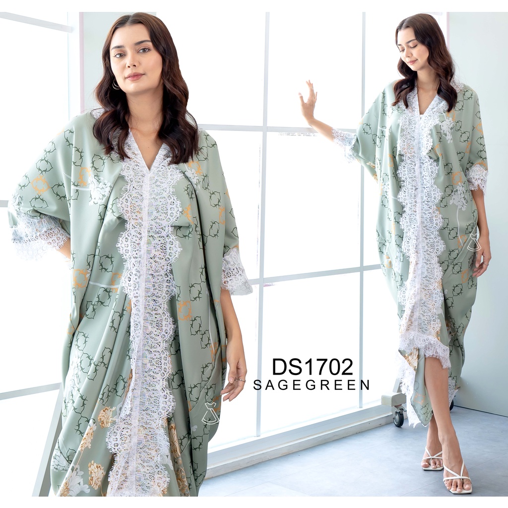 SEOLA - DS1702 - Dress Kaftan Satin Maxi Party - ALLSIZE