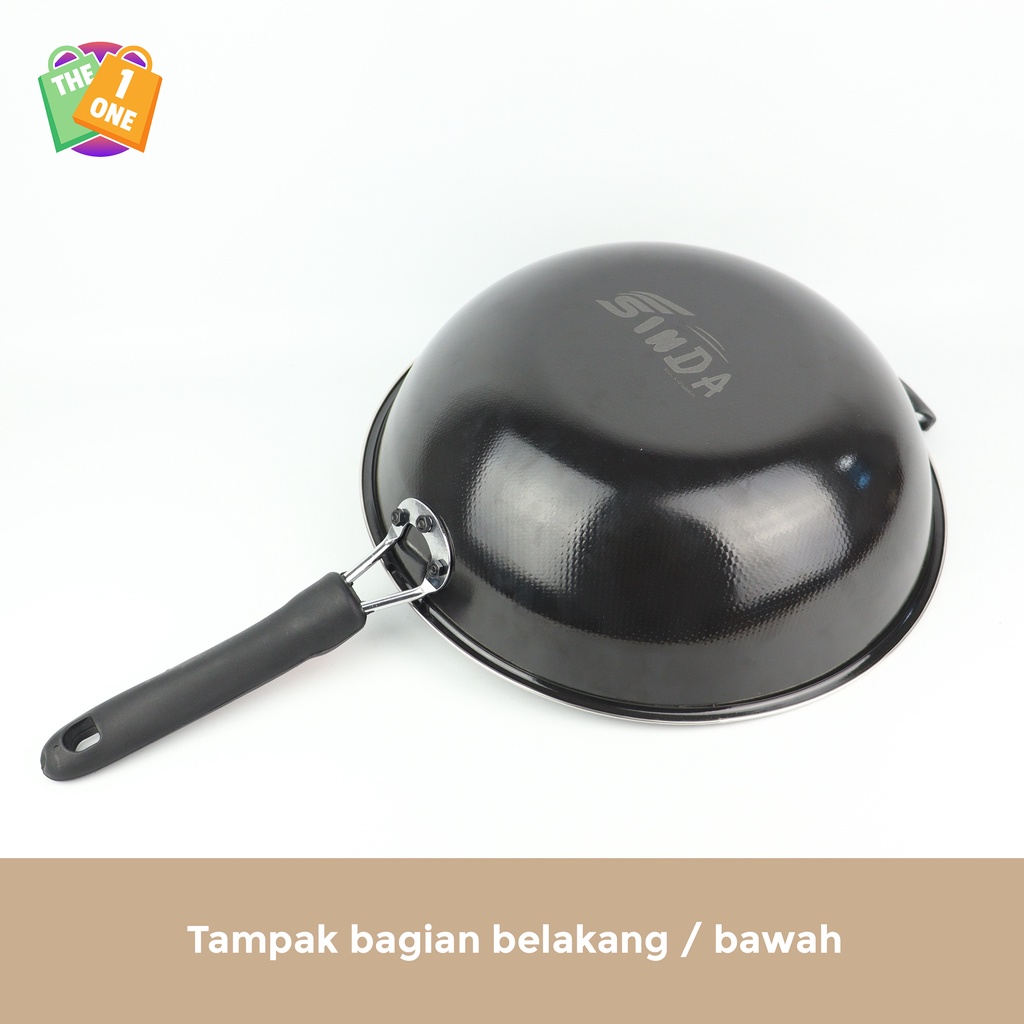 Wajan Enamel Penggorengan Wajan Anti Lengket High Quality Ukuran 32 cm