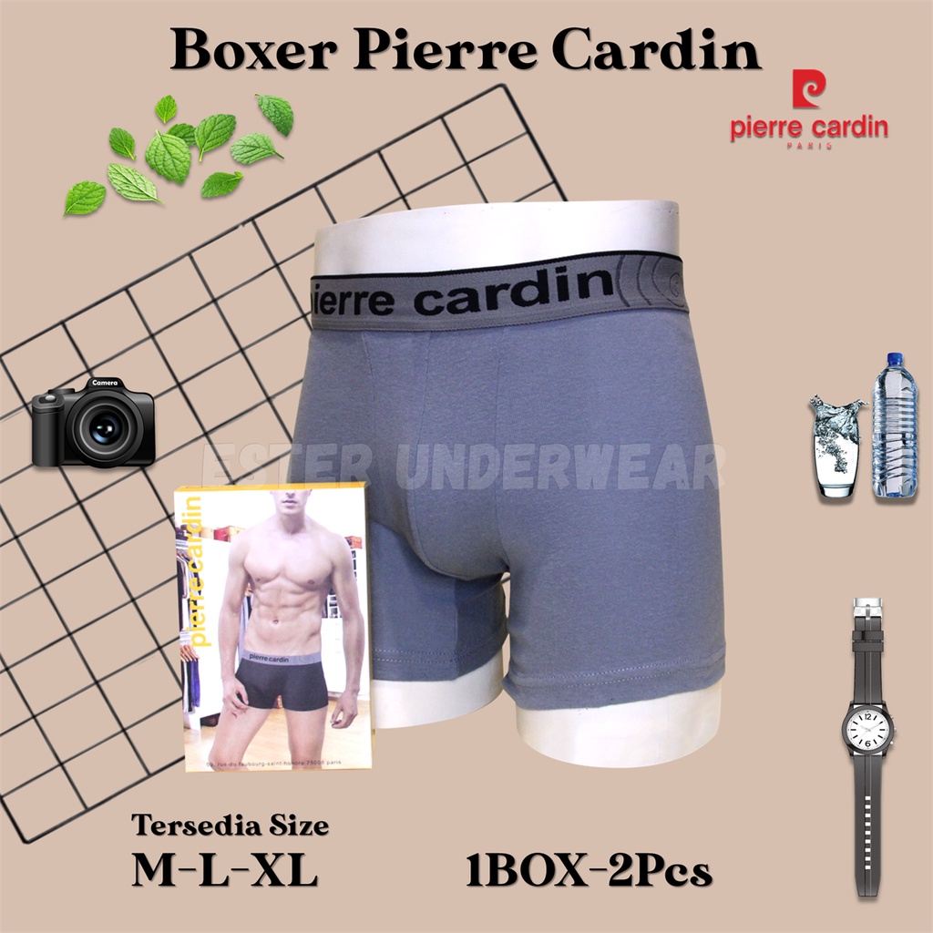 Celana Boxer Pria PIERRE CARDIN PC 252 ISI-2 Pcs bahan Katun