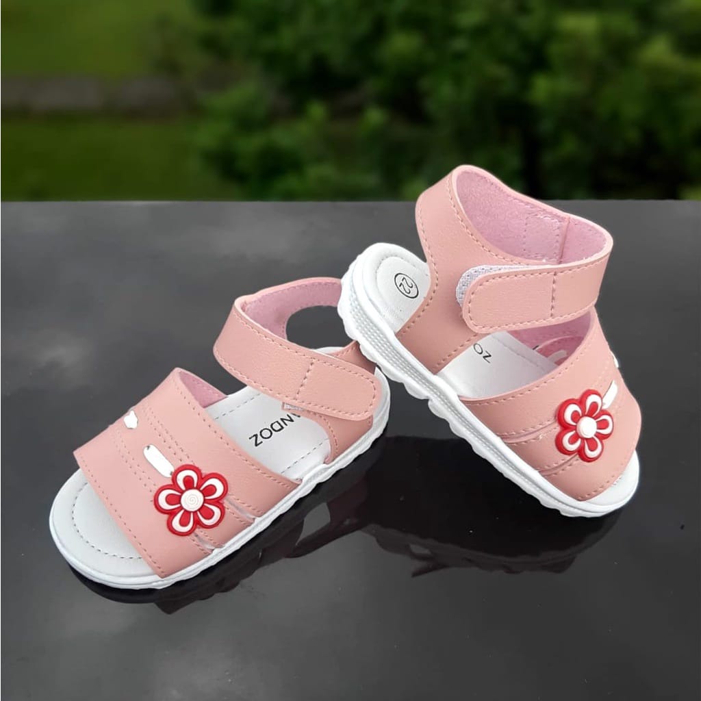 VINANDOZ BB02 Sepatu Sandal Anak Perempuan Umur 1 2 3 tahun - VINANDOZ Motif Bunga