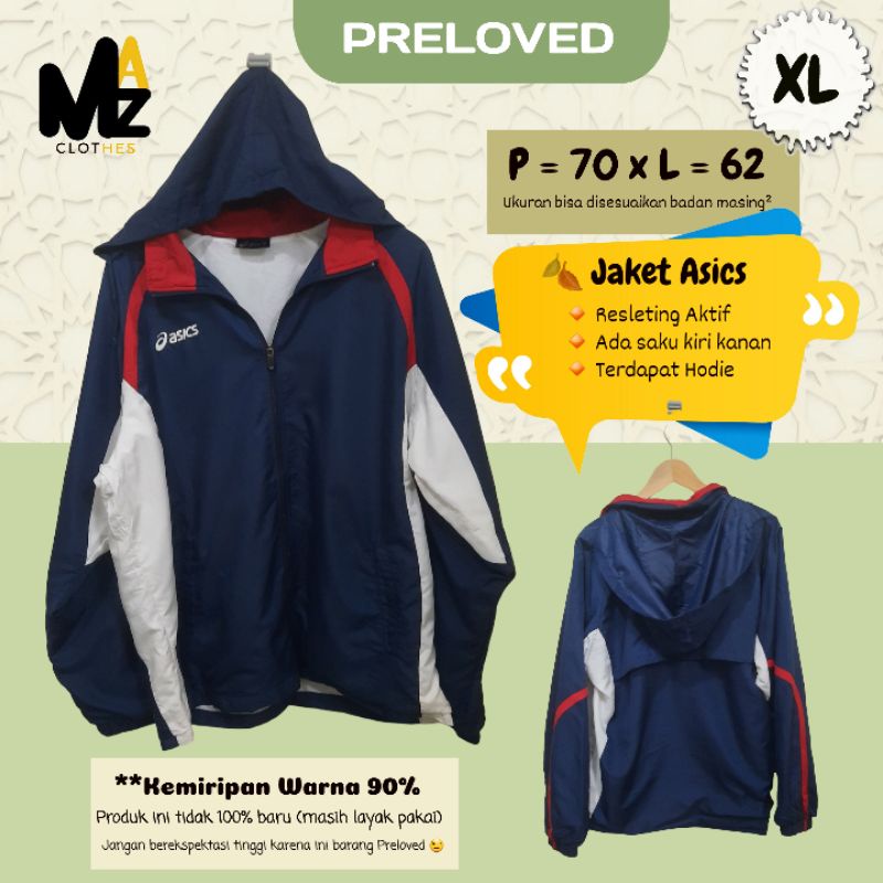 MAZ Preloved - Jaket Asics - Jaket Second Branded - Murah Layak Pakai
