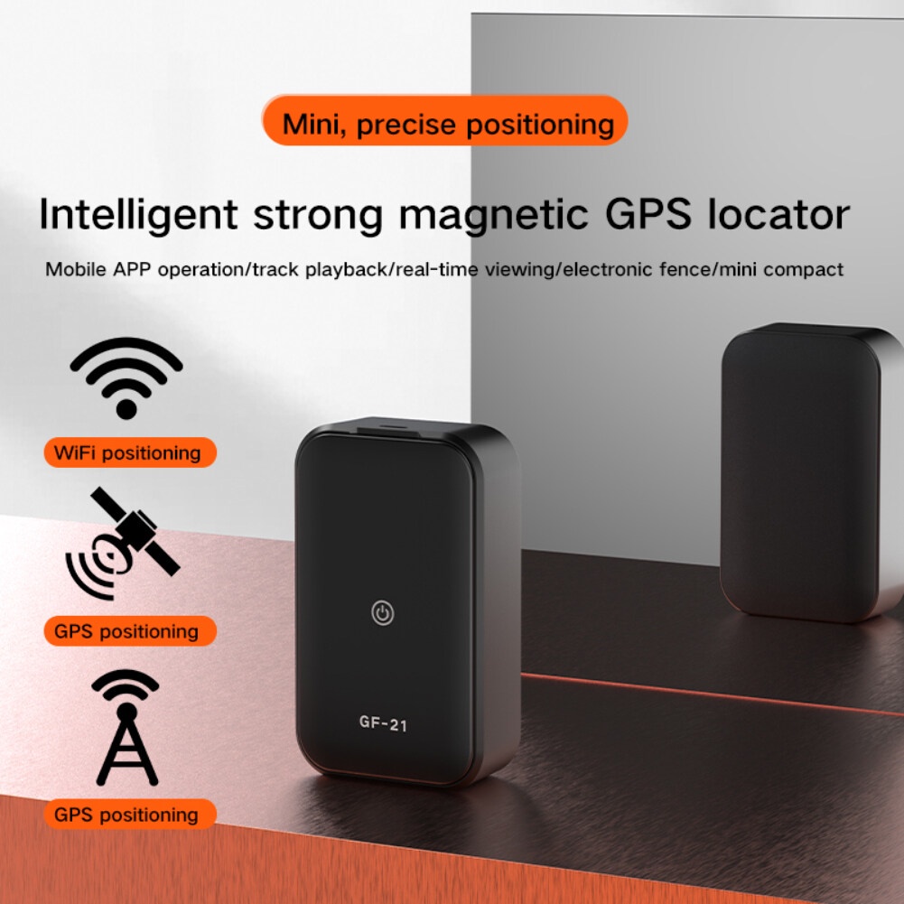 GF21 Aplikasi Mobil Mini WIFI GPS Locator Rekaman Adsorpsi Perangkat Anti Hilang Kontrol Suara Mikrofon Pelacakan Waktu Riil WIFI + LBS + GPS GF21 Aplikasi Mobil Mini WIFI GPS