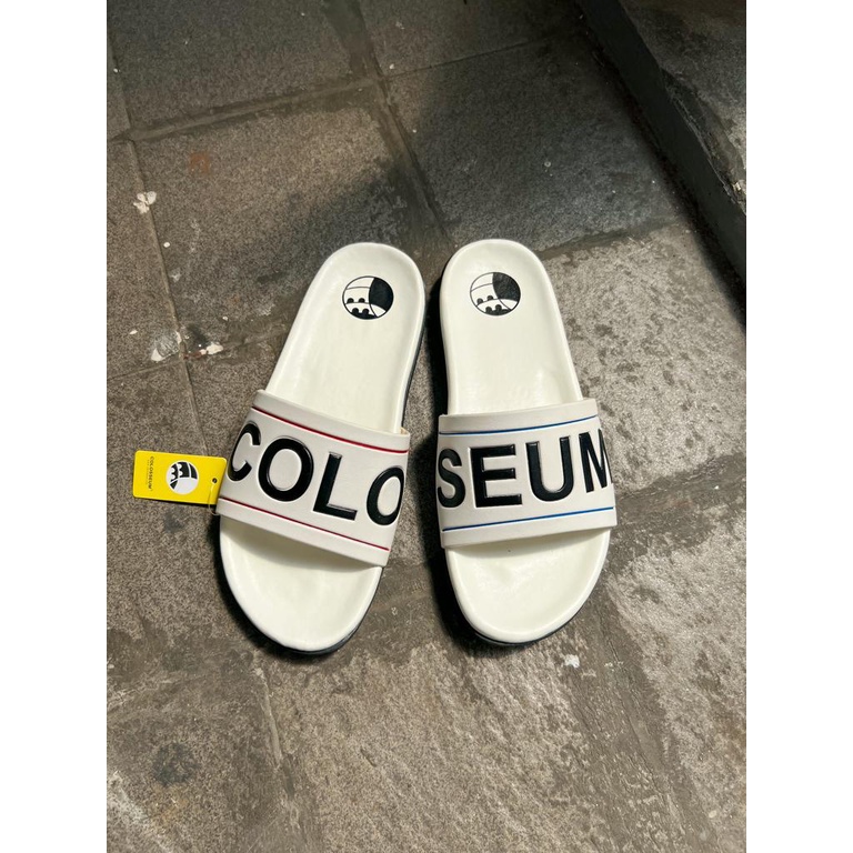 COLOSSEUM Sandal Selop Pria Wanita Sandal Slip On Original Kulit Empuk