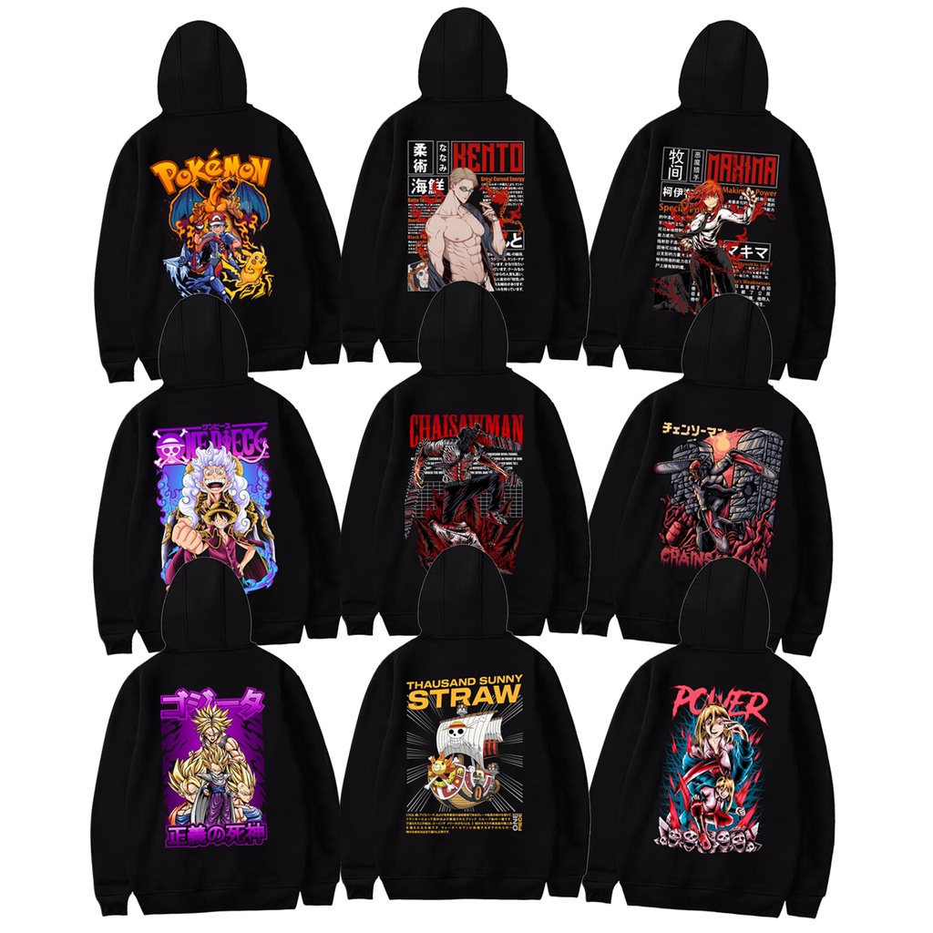 HOODIE Chainsaw Man Hoodie One Piece Hoodie Nanami Kento Jujutsu Kaisen Hoodie Pokemon power Hoodie Thausand Sunny Straw Hoodie Dragonball Hoodie Anime Manga SIGN CLOTH