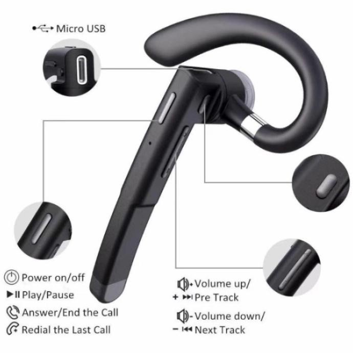 Headset Bluetooth YYK-520 Plus Docking Charger