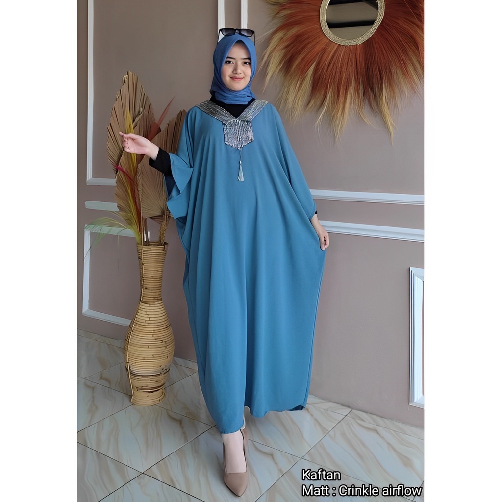 DUTA FASHION | GAMIS CRINKLE LEBARAN KAFTAN PAYET MURAH POLOS MEWAH ACARA GROSIR JAKARTA PGMTA MODEL