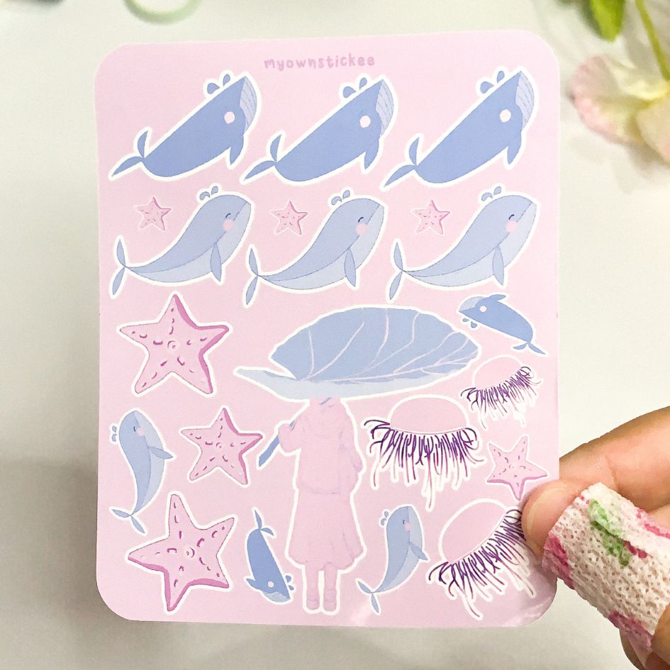 

Myownstickee - DEEP IN THE BLUE SEA sticker sheet