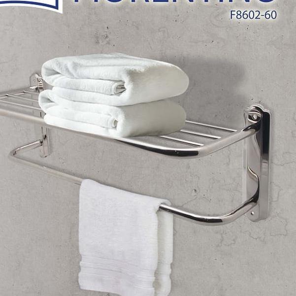 ☺ Rak Handuk 5 bar Stainless FIORENTINO 8602 - Gantungan Handuk 5 susun FIO Rack Towel Hanger /S15 ➸