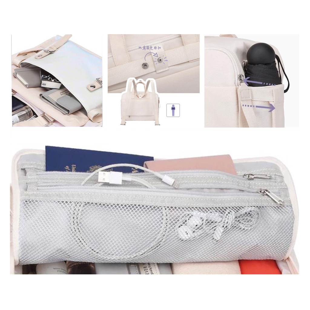 Tas Laptop Macbook Multi Ways Selempang Jinjing Ransel Backpack Size 13 14  inch