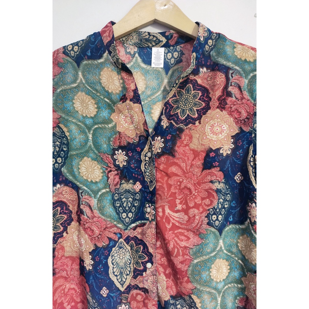 Udlia Kemeja Wanita Oversized Blouse Wanita Jumbo Saphire Size L To XXXL