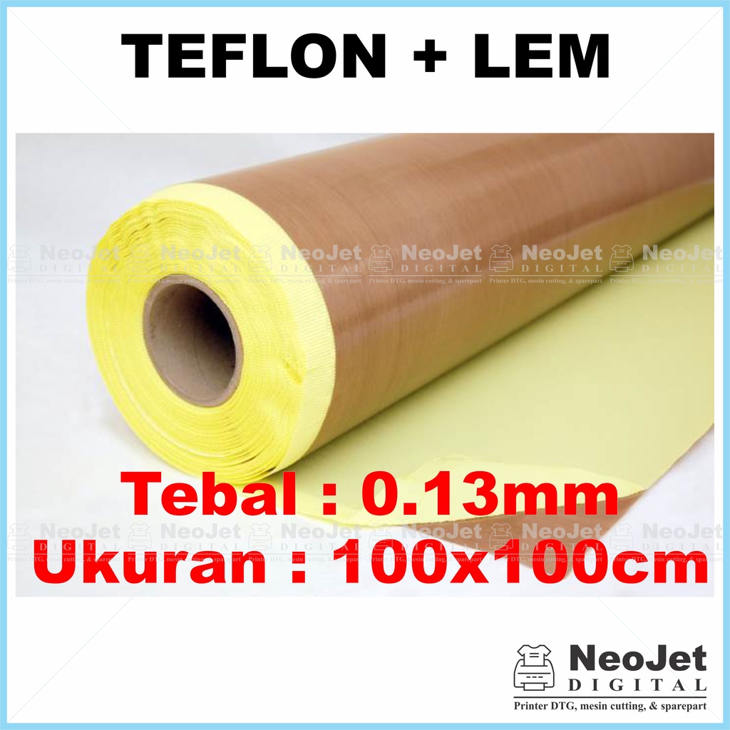 

Kain Alas Press Hotpress Heat Press Teflon Lem/Perekat tahan panas import 0,13mm meteran