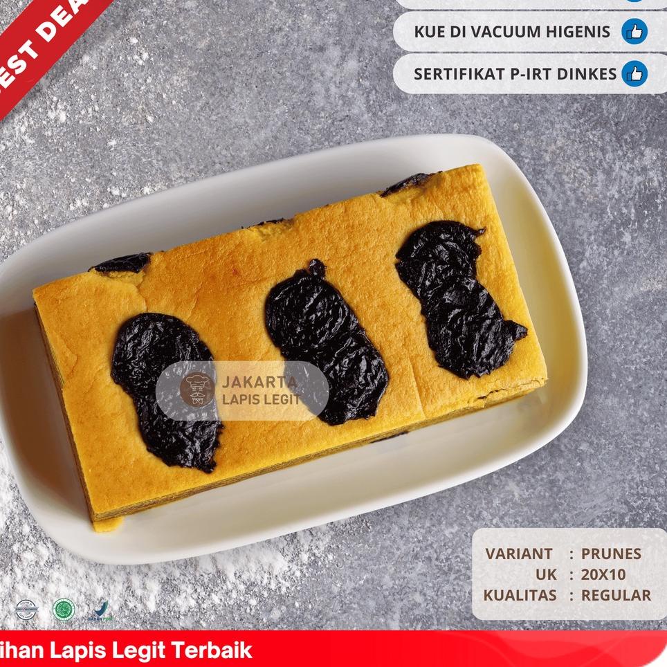 

➨ KUE LAPIS LEGIT Prunes Wisman 100% Halal 20x10 Plum ●