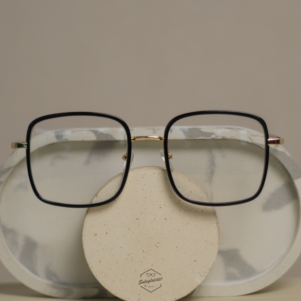 FRAME KACAMATA KOTAK LEBAR BESAR GAYA KOREA - CANTIGI 05