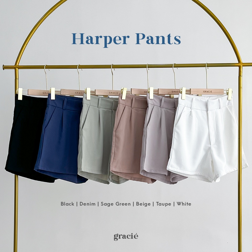 IWEARGRACIE - HARPER SHORT PANTS / CELANA PENDEK WANITA / CELANA HIGHWAIST