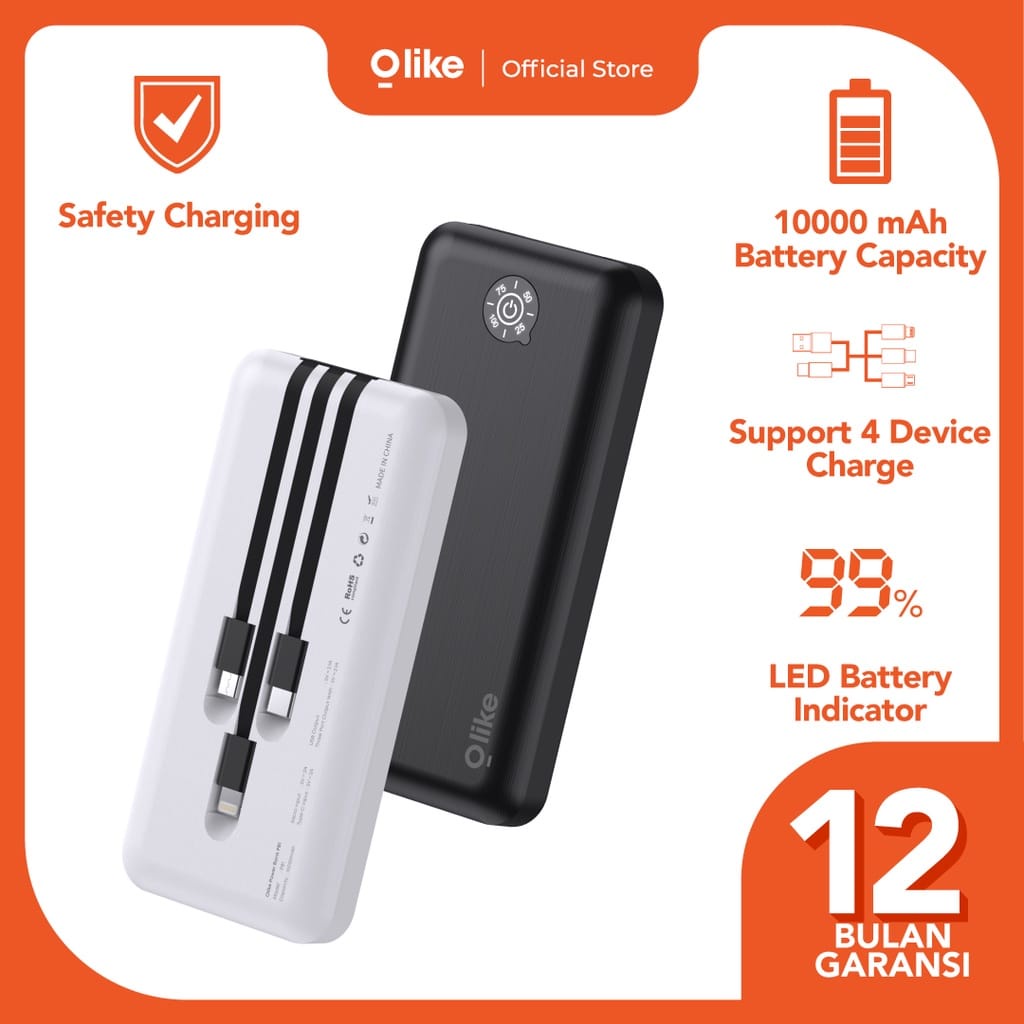 POWERBANK OSSAN 2 USB WPX VP20 10.000 MAh SLIM ORIGINAL / POWERBANK OLIKE 10000MAH