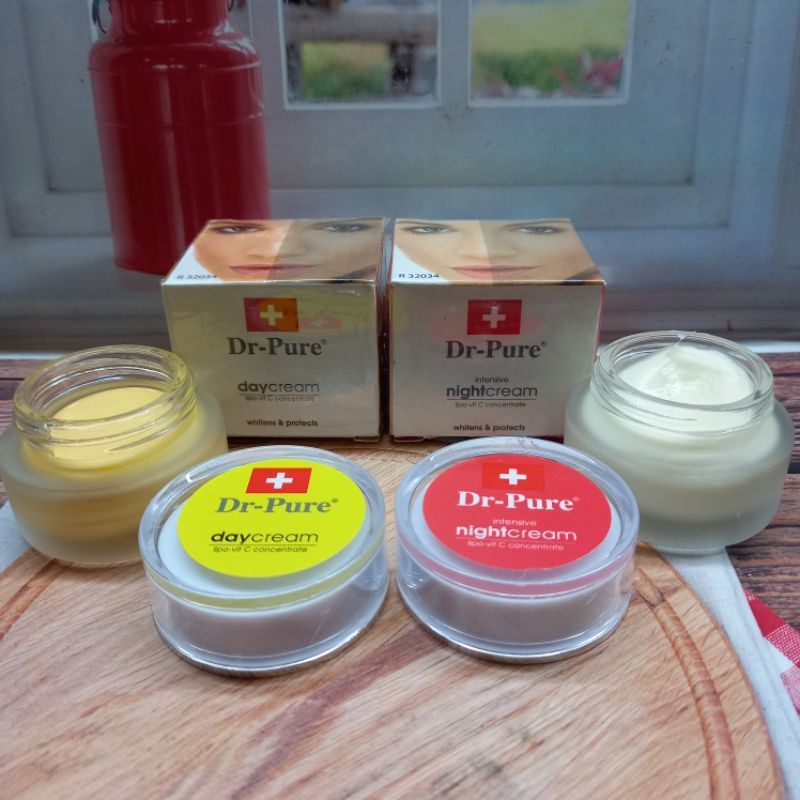 Dr Pure Whitening Cream Paket Krim Siang Malam Sabun Wajah Set Skincare Wajah Kusam dan Acne
