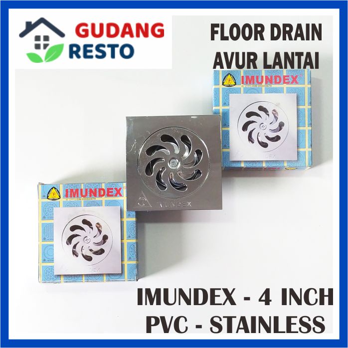 FLOOR DRAIN / SARINGAN GOT / AVUR LANTAI / STRAINER / PEMBUANGAN KAMAR MANDI / AFUR / PVC / STAINLESS 4&quot; / 4 INCH