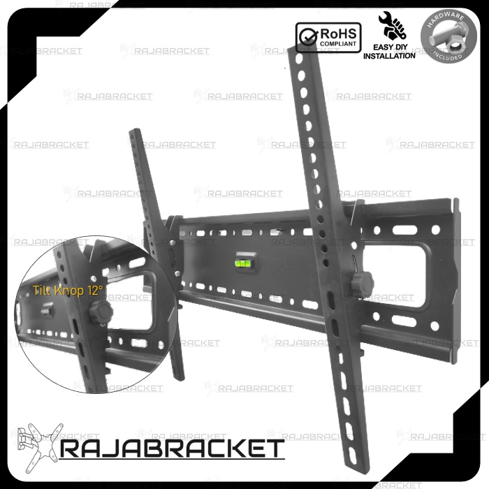 Bracket Braket Breket Briket TV 42 43 50 55 60 65 70 75 inch, Premium Waterpass Nunduk dangak