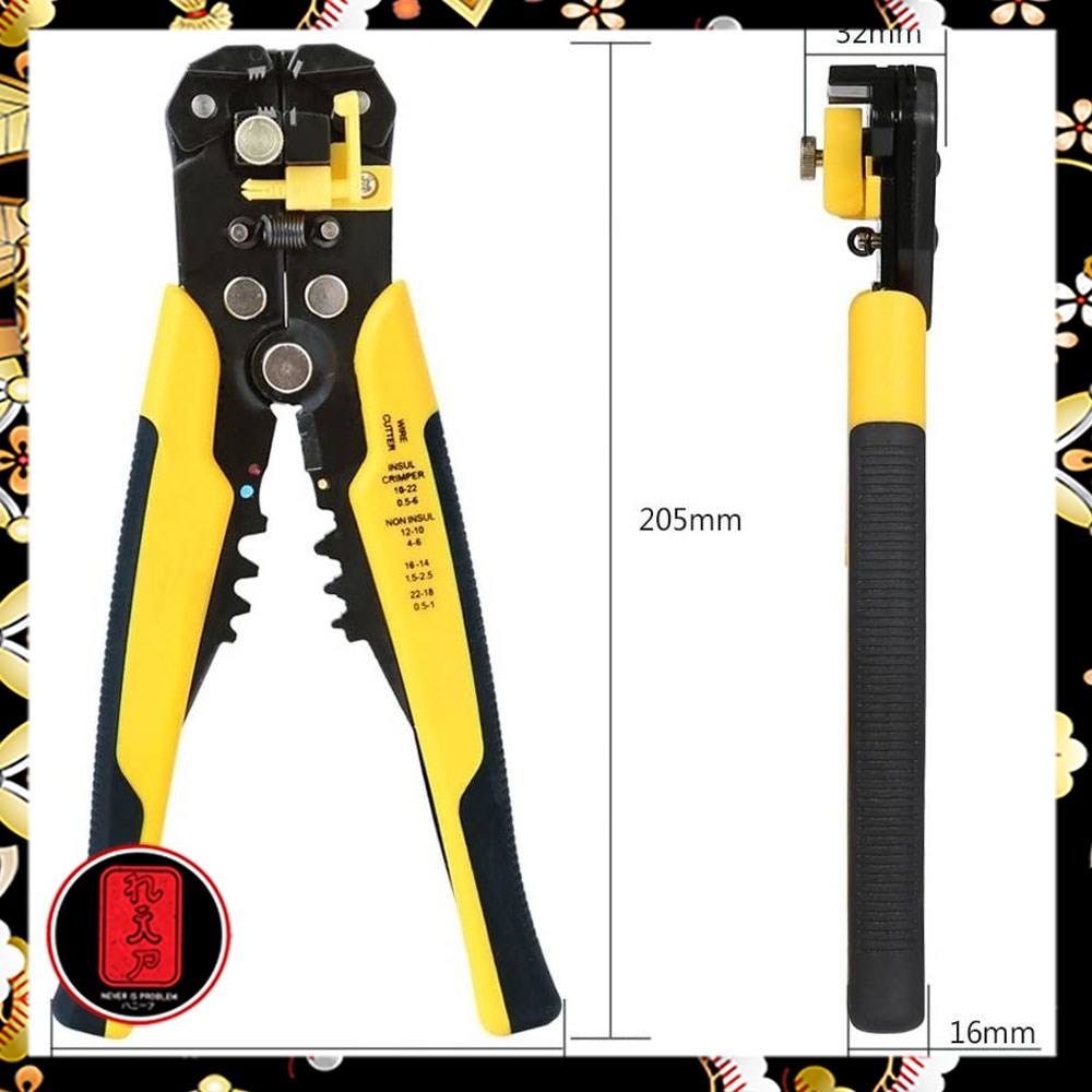 Taffware Tang Kabel Multifungsi Wire Cutter Crimper Pliers - TK0742 - Yellow