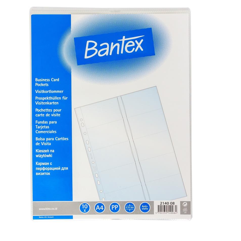 

Pasti Laris Bantex Business Card Pocket A4 in Pack of 10 pcs (20 name card) 2140 08