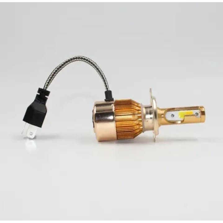 Lampu Utama MOBIL LED Headlight C6 Gold H4 - Lampu MOBIL 38 WATT kabut COB C8