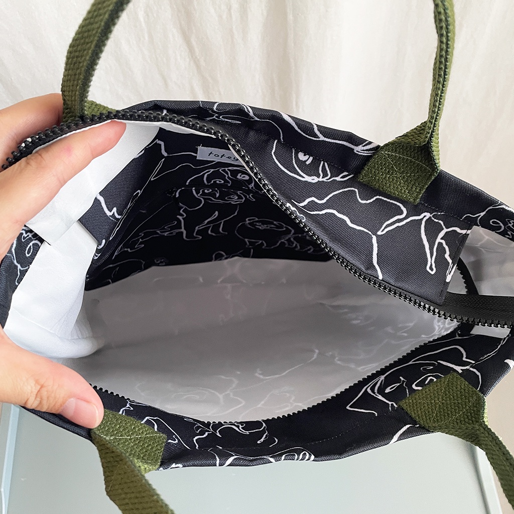 Tas Tote Santai Small Guguk Noir