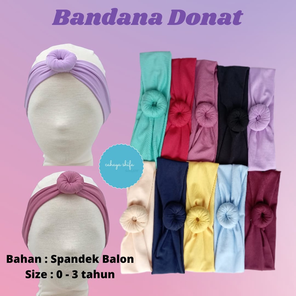 Bandana donat bayi perempuan usia 0-3 tahun lucuu