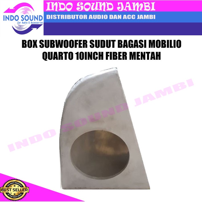 BOX SUBWOOFER SUDUT BAGASI MOBILIO 28 lITER 10INC QUARTO BAHAN FIBER MENTAH