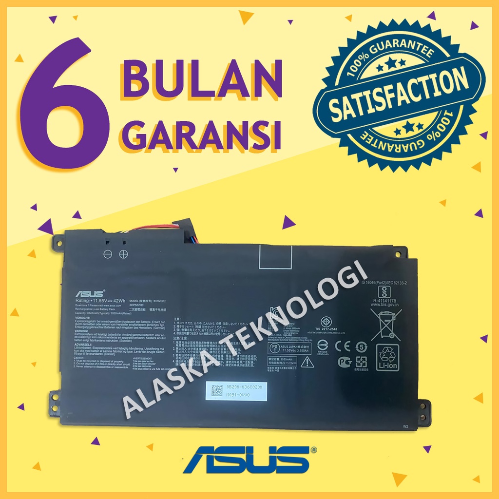 Original Baterai Laptop Asus VivoBook 14 E410MA E410MA-EK007TS E410MA-EK017TS E410MA-EK018TS E410MA-