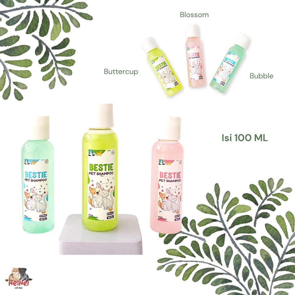 Bestie Shampoo 100 ml – Shampo Pet Kucing Anjing Cat Dog All Stage Puppy Kitten Adult