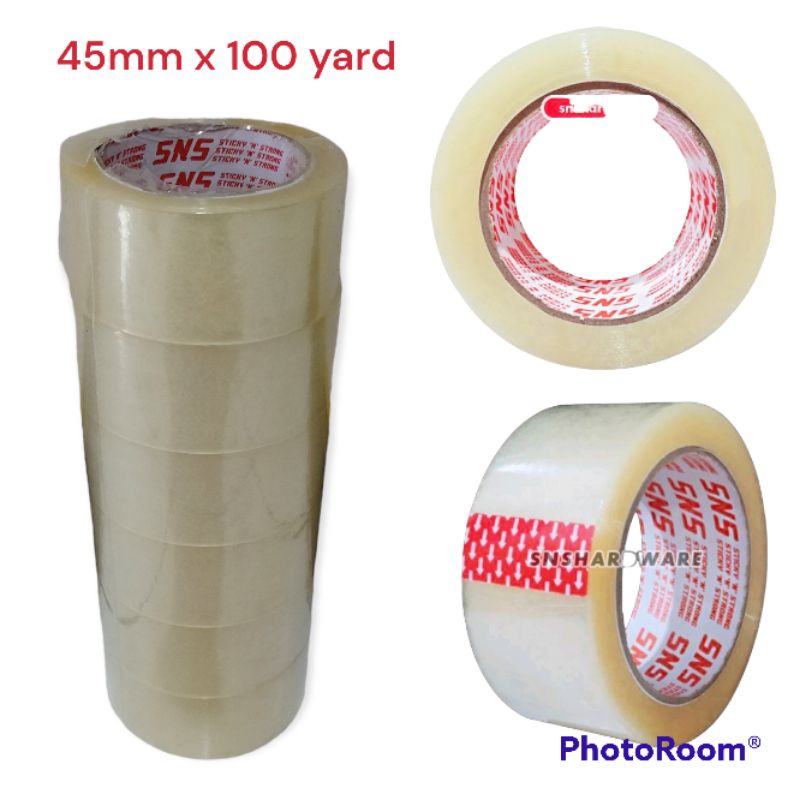 

lakban tape bening sns 45 mm x 90 yard
