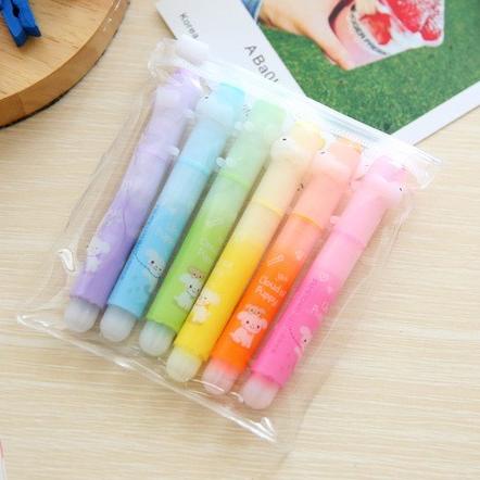 

Higlighter set isi 6 cloud puppy / spidol marker suk01